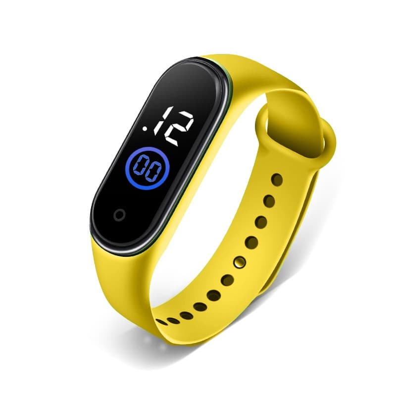 relógios digital amarelo data & Hora mi band 4