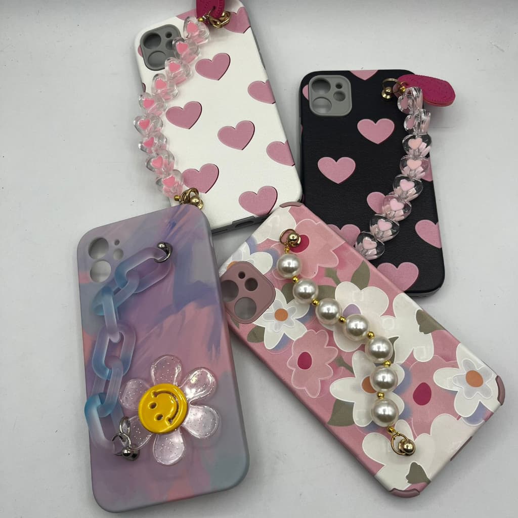 Capinha case para celular iPhone 11 com corrente