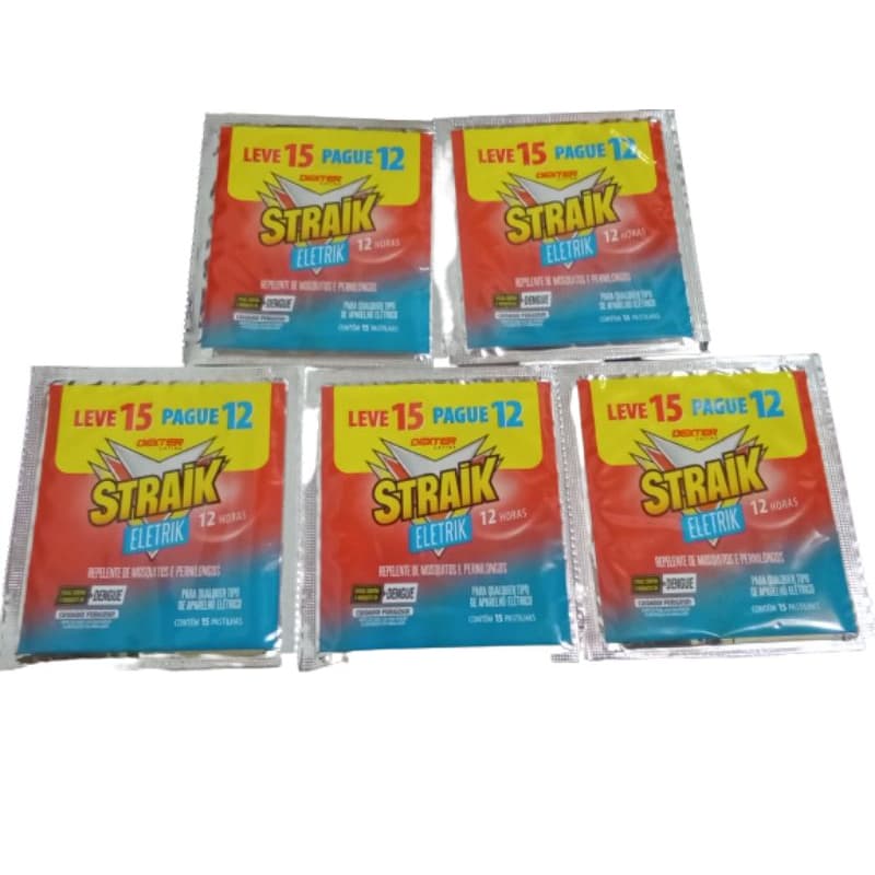 Refil Straik 5x Cartelas 15 Pastilhas – Poderoso Contra Mosquito da Dengue – Longa Duração