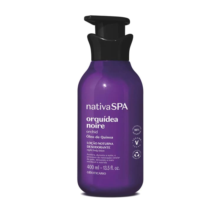 Loção Noturna Desodorante Corporal Nativa SPA Orquídea Noire 400ml