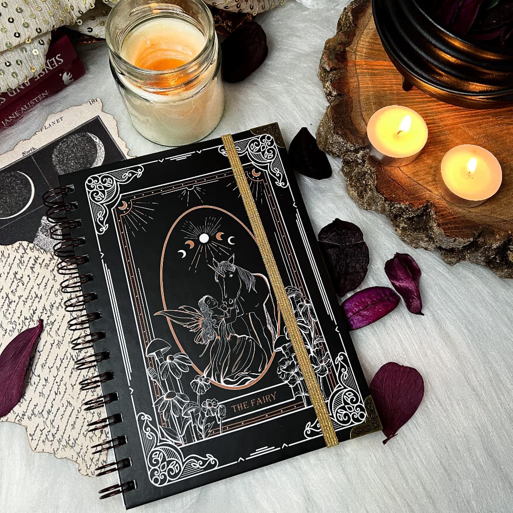 Caderno artesanal A5 80 folhas - Fada