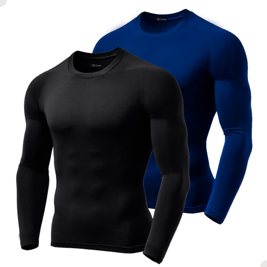 kit 2 Camisetas Térmica Segunda Pele Proteção Uv Thermo Premium a pronta entrega