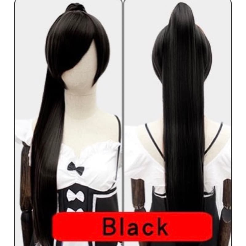 Peruca Ponytail Preta - Peruca Cosplay Preta