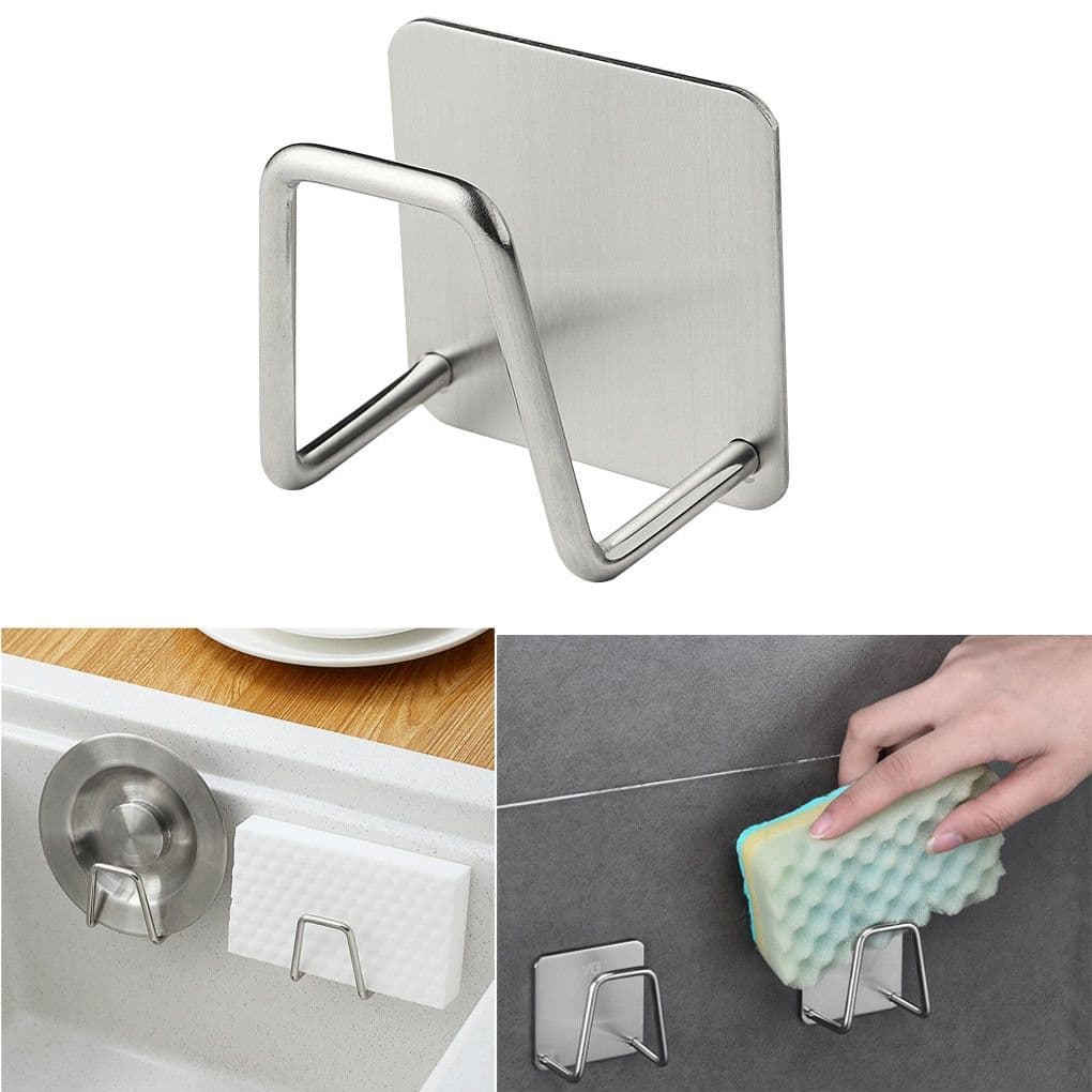 Suporte Inox  Porta Esponja para Bucha de Pia Prateleira de cozinha Aço inoxidável