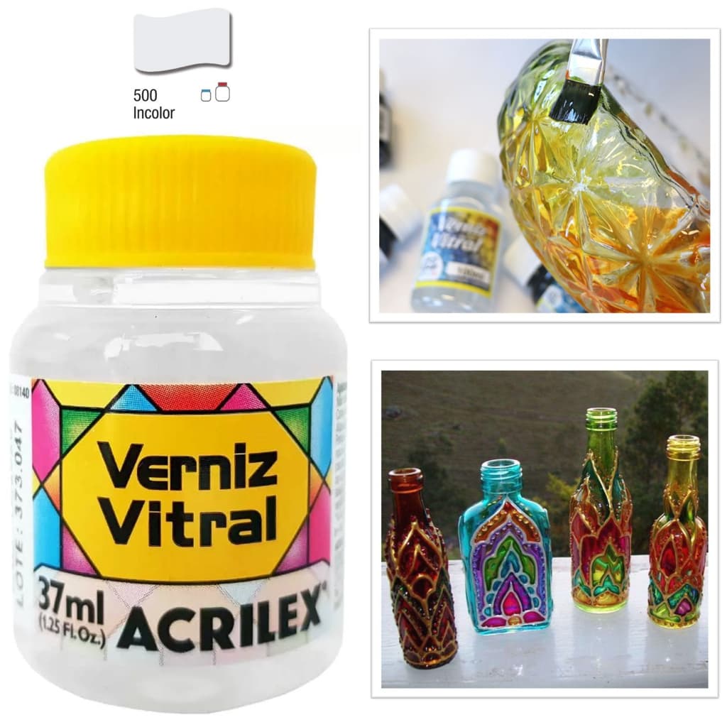 Verniz Vitral 37ml Para Acabamentos Escolha Sua Cor Acrilex