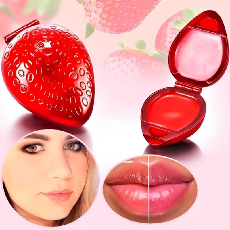 kit 2 Gloss Batom Brilho Labial Morango / Lip Balm Moranguinho Hidratante e Cor Cheirinho de Infância / Gloss
