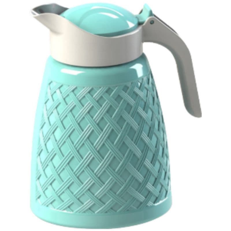 Garrafa de Água para Geladeira Jarra Agua Suco Decorada Plástico Rattan com Tampa 1,6 Litros Cozinha
