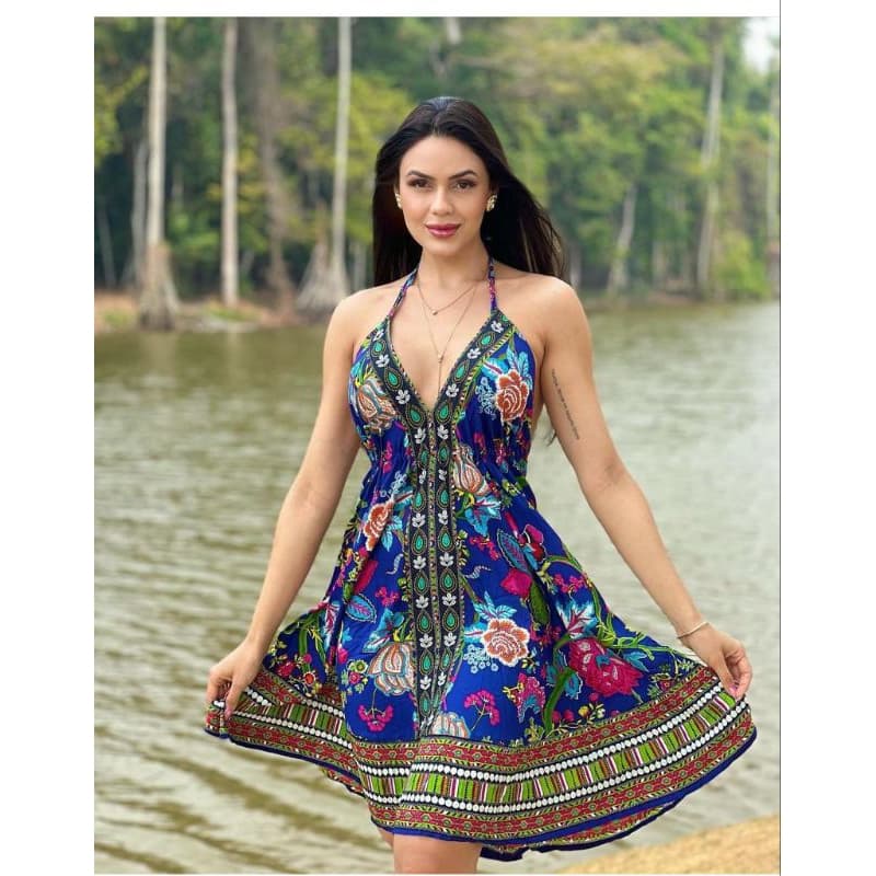 Vestido curto frente unica