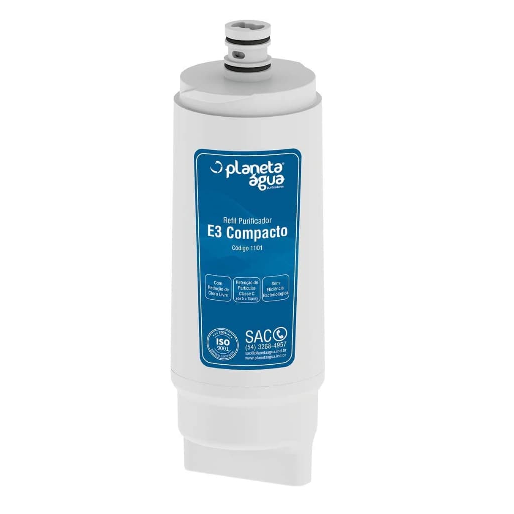 Refil para Filtro Purificador Planeta Água E3 Compacto IBBL Avanti e Mio 1101