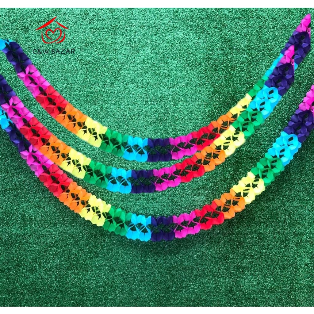 Cordão Colmeia Enfeite de Papel Para Festa Junina /Ano Novo / Decoração ou Festa 3 metros