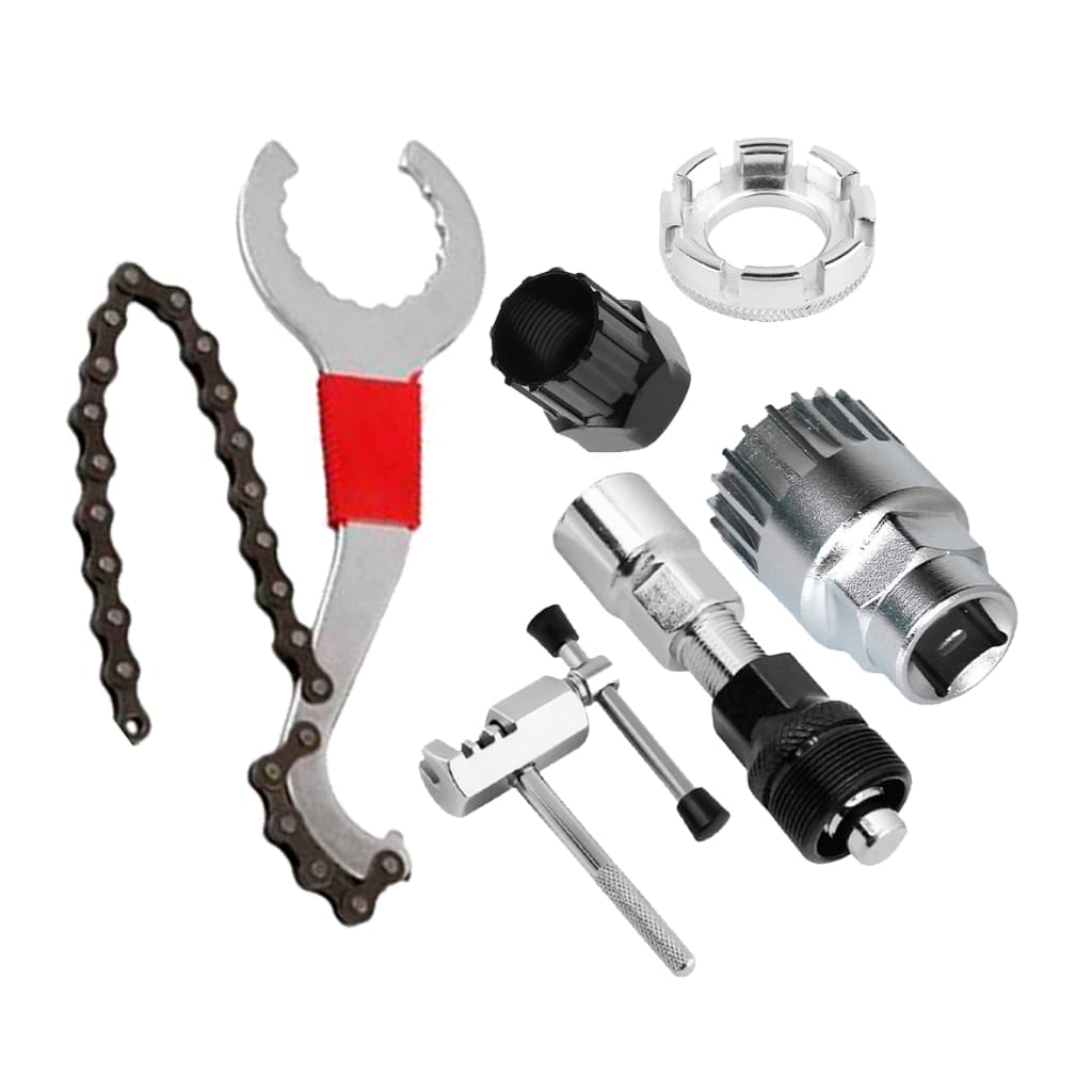 Kit Chaves  Ferramentas Bicicleta Reparo Extrator Corrente Cassete Chave Raio