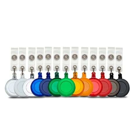 Porta Cracha Retrátil Roller Clip