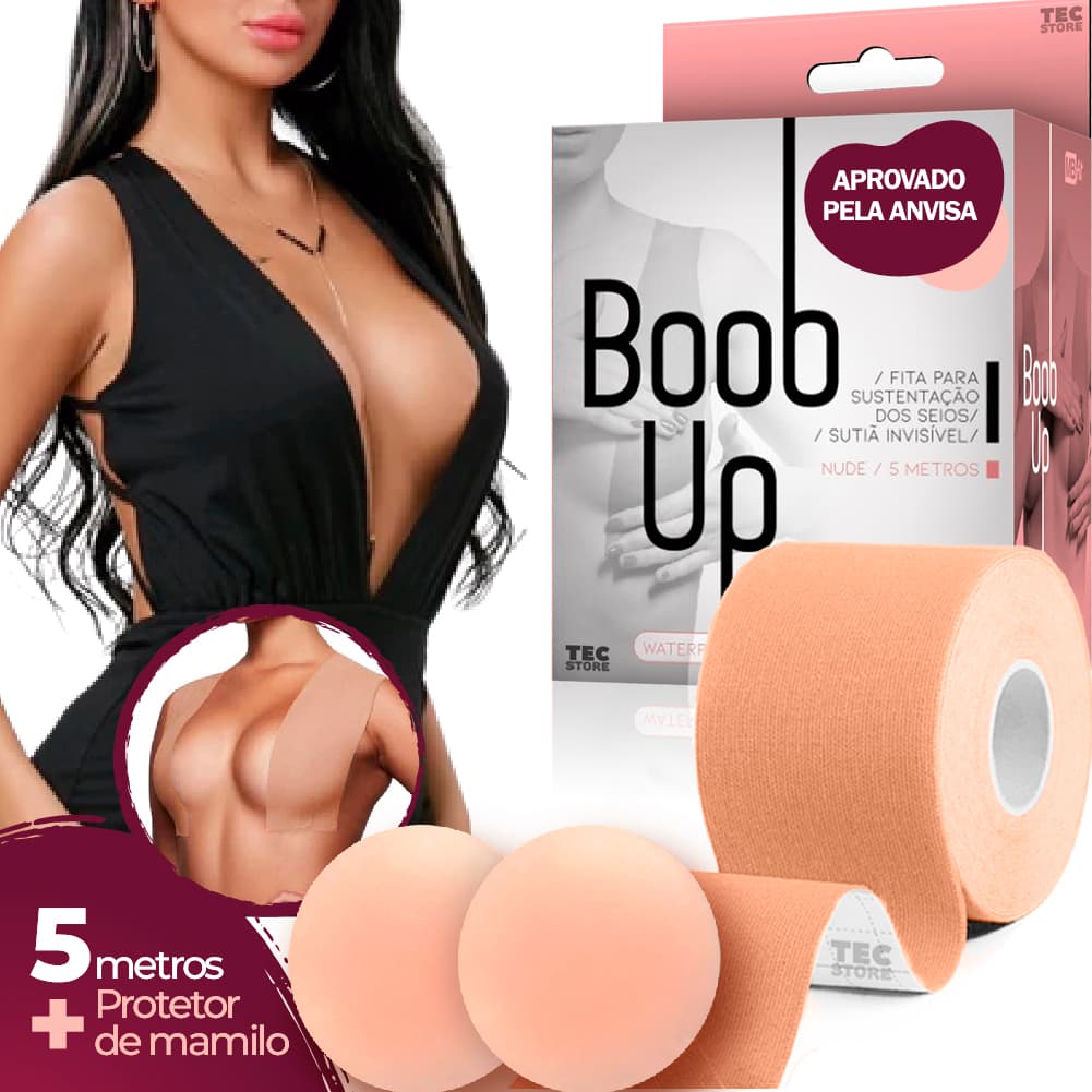 Sutiã Adesivo Invisivel Silicone Fita Levanta Seio Protetor Mamilos Boob UP Autocolante Push UP