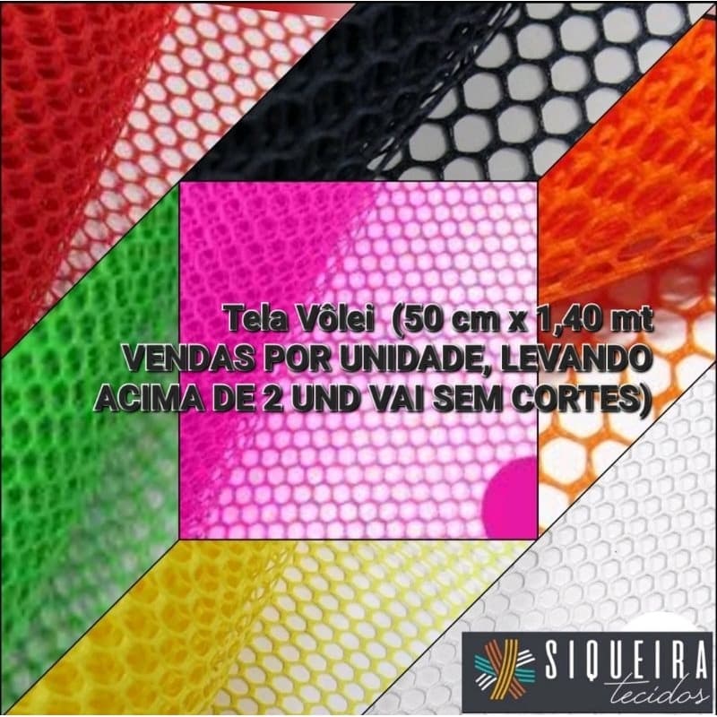 Tela VOLEI/VOLLEY ( 1,40 mt de larg) conhecida como tela comum engomada, é utilizada na confecção