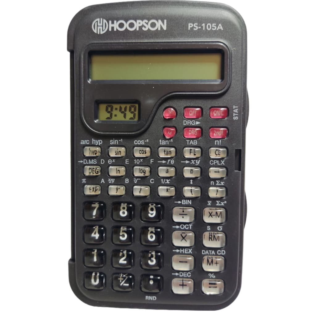 Calculadora  Científica 10 Dígitos Ps-105a - Hoopson possui o proprio estojo