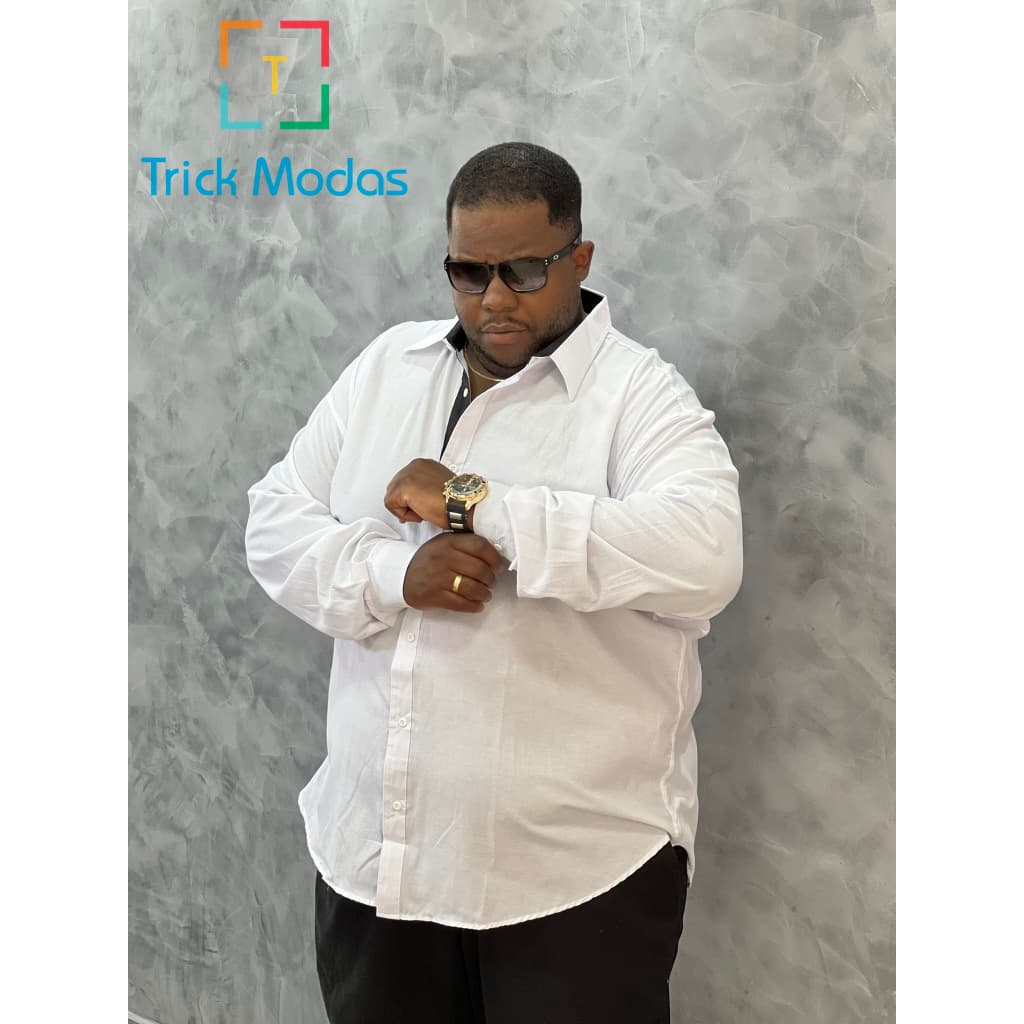 Camisa Social Plus Size - Moda Maior Varias Cores - Barato 100Kg a 210 kg