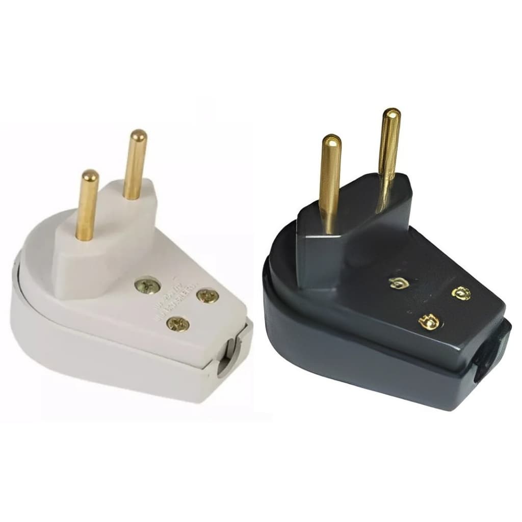 Plug Pino Macho Gigante 2P (Pinos) Interneed nas versões 10A e 20A Cabo Extensão Conexão Fêmea Segurança