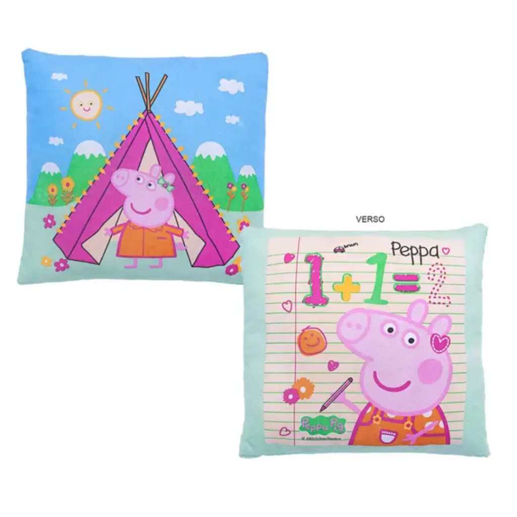 Almofada Decorativa Peppa Pig - 40cm X 40cm 100% Algodão + BRINDE babador