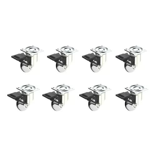 8x Rodinhas Com Trava 50mm Para Sofás Suporte De Vaso