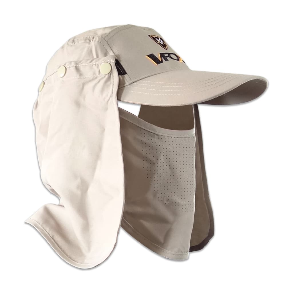 Boné Para Pescaria Proteção Lateral e Frontal V-Fox Masculino Caqui