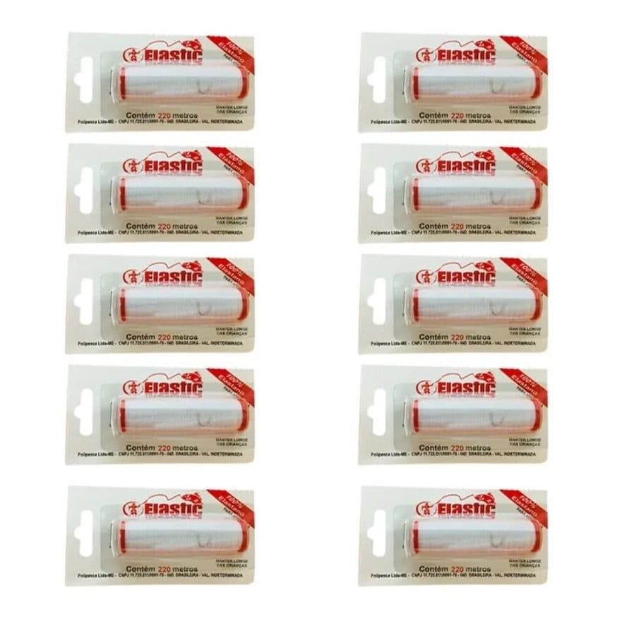 Kit 5 Elastic Linha Elástica P/ Amarrar Isca De Pesca 110m