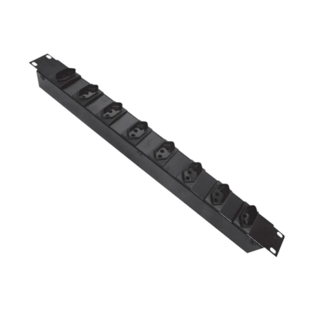 Filtro de linha Extensão Régua Eletrica 08 Tomadas Para  Rack 19 polegadas 110v/220v 20 Amperes