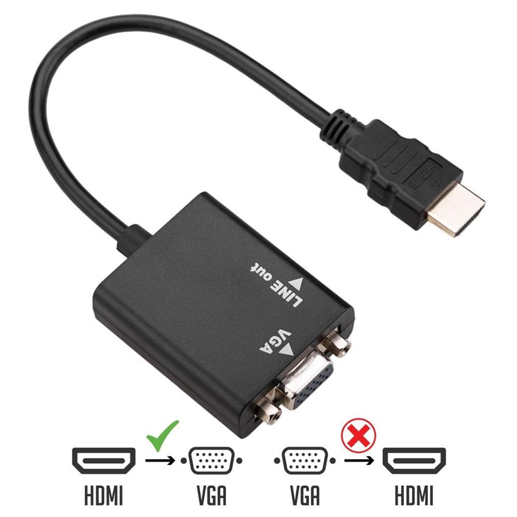 Cabo HDMI Adaptador Conversor Para VGA Com Saída P2 De Áudio util moderno