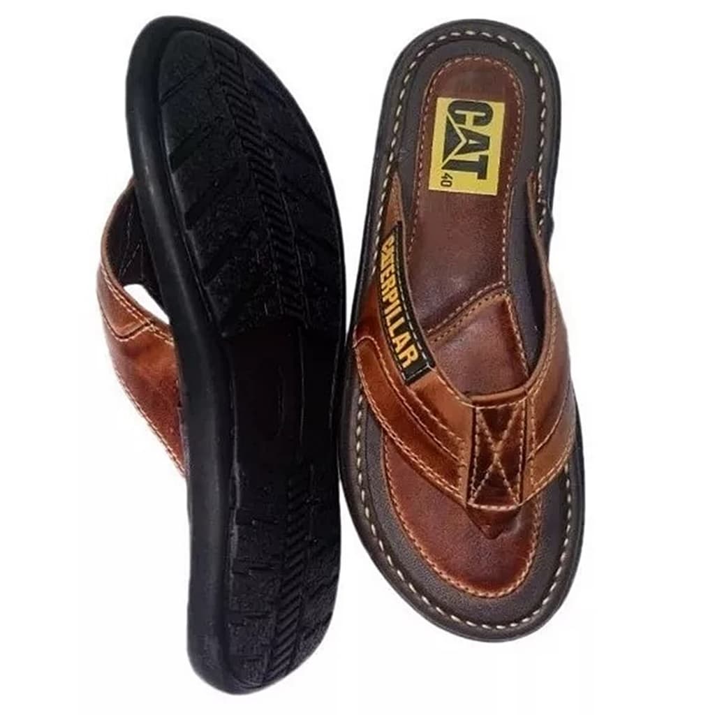 Chinelo Sandalia Masculino com Couro Legitimo
