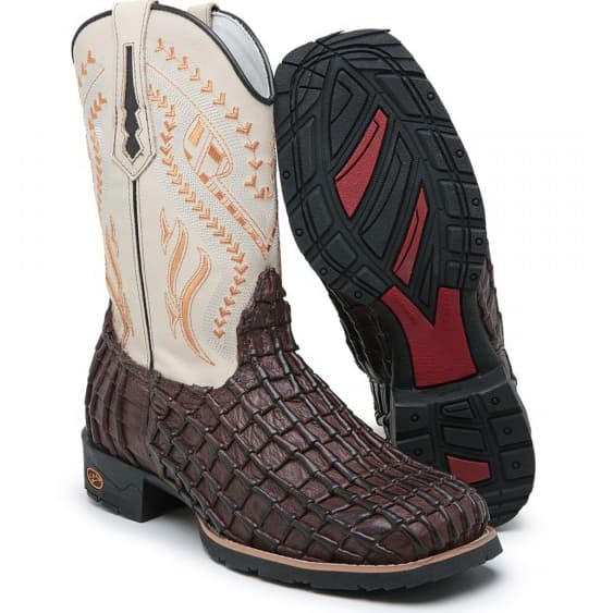 Bota Texana Crocodilo Bota Texana Exclusiva Artesanal Texana De Couro