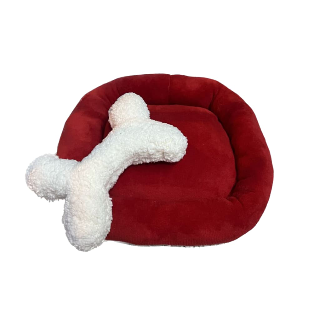 cama para cachorro soft + osso de brinquedo/ cama pet / caminha para cachorro / caminha pet quadrada