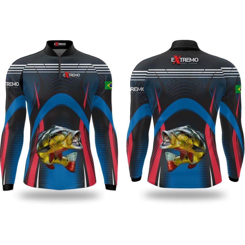 Camisa camiseta Blusa de pesca com proteção UV50 leve e confortavel
