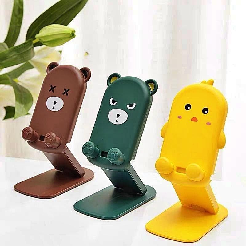 Suporte Celular Mesa Bichos Ajustável Retrátil enviado aleatoriamente