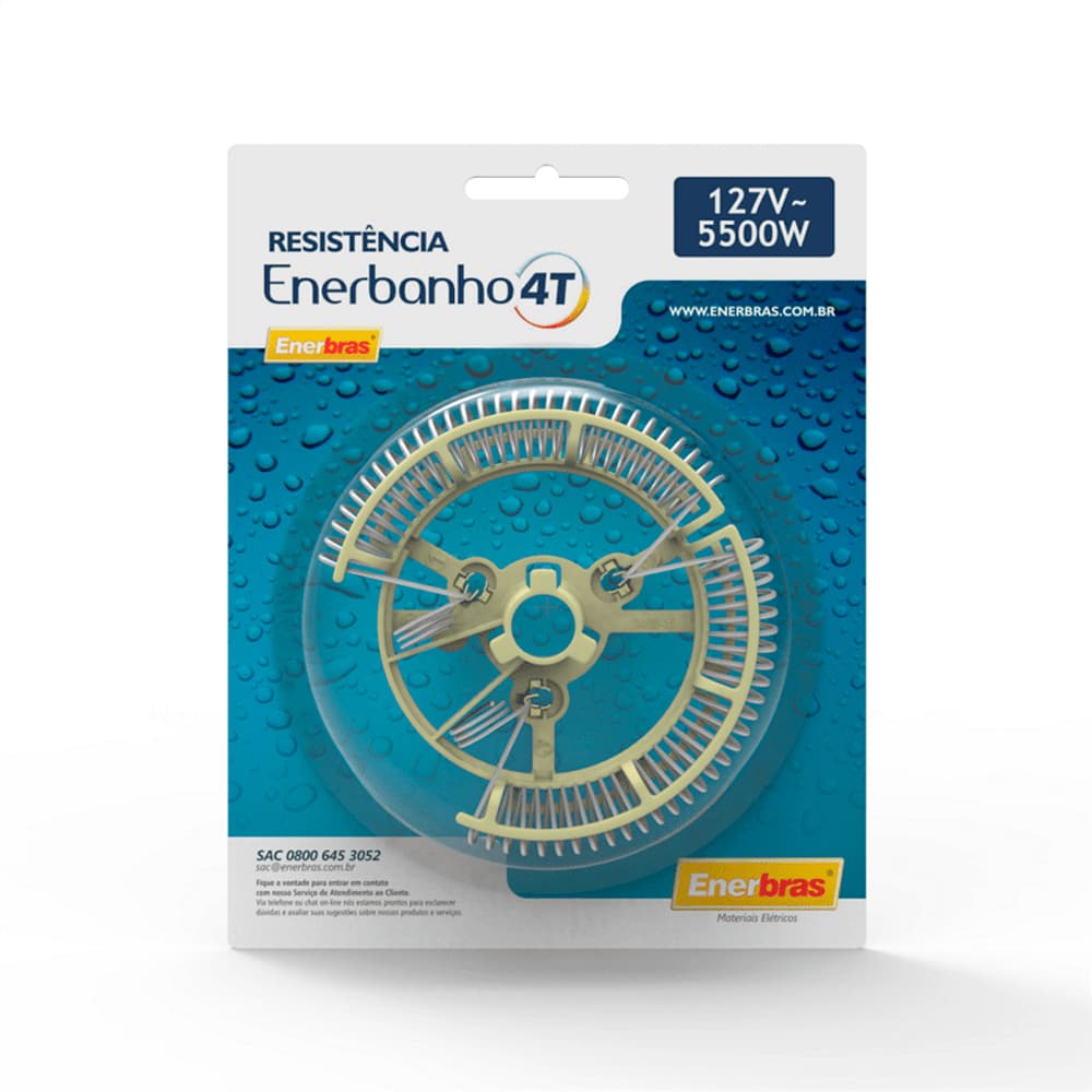 Resistência Enerbanho 4T 6800W 220V  ou 5500W 127V  Enerbras