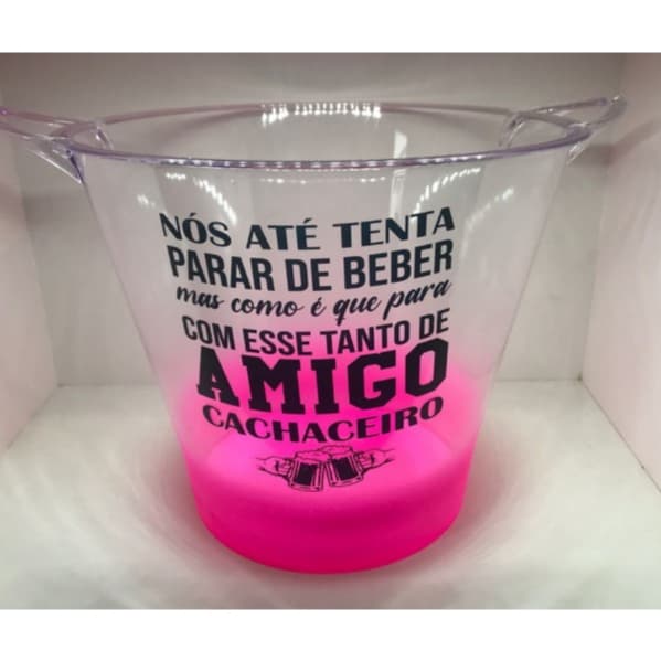 Balde de Gelo 5 L Personalizado CRISTAL DEGRADÊ