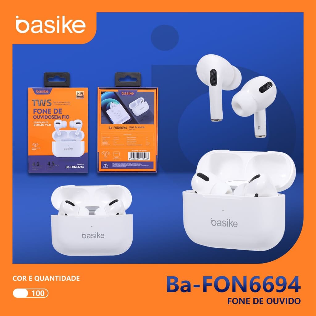 Fone De Ouvido Sem Fio Tws Bluetooth 5.0 Alta Performance