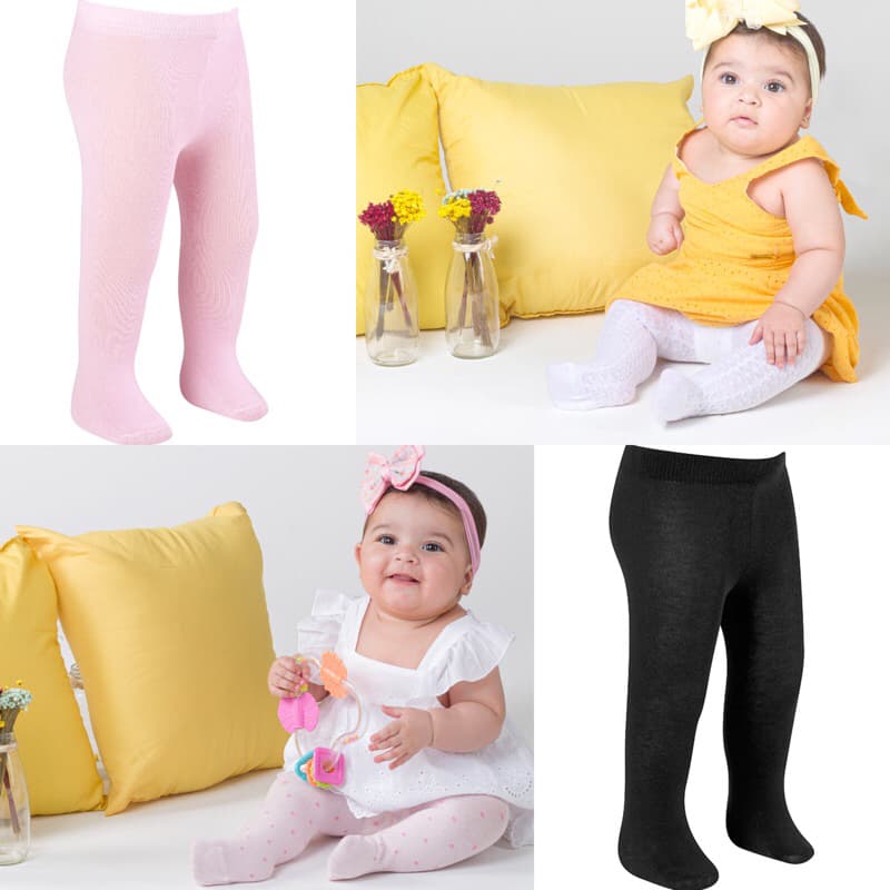 Meia Calça Bebê Algodão Infantil Menina Grossinha para o Inverno Fio