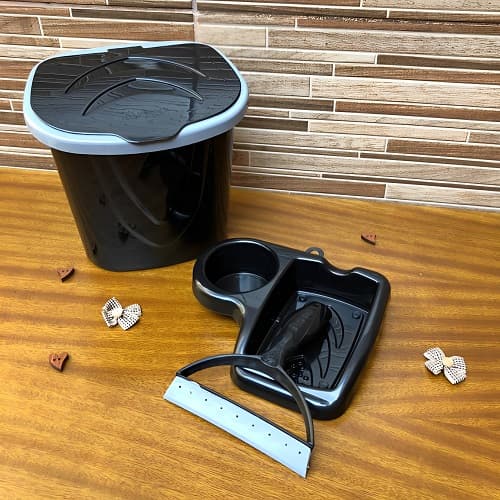 Kit Com 1 Lixeira 1 Porta Detergente E 1 Rodo De Pia Para Organizar Sua Pia Prático E Fácil