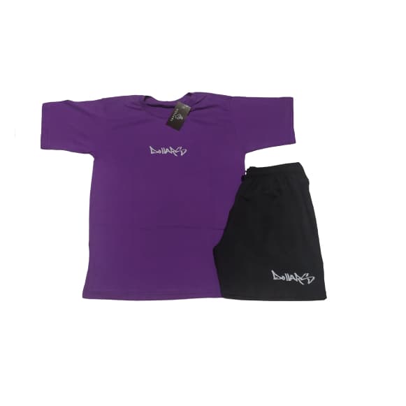 Combo Camiseta e Shorts Tactel Dollars  Unissex Treino Skate Praia Verão Oferta