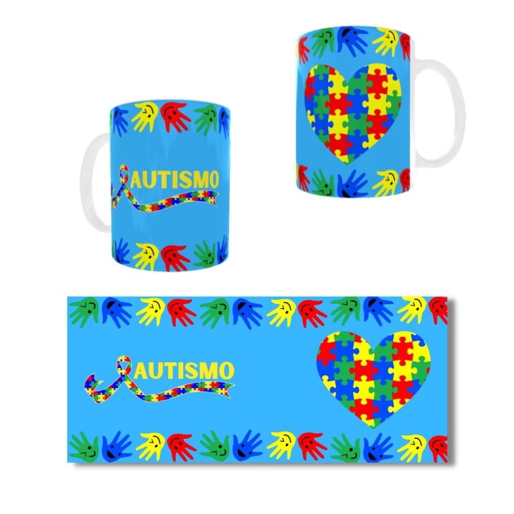 Caneca De Porcelana Personalizada Autismo