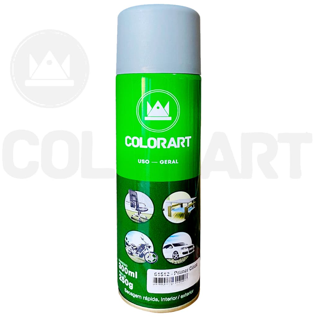 Tinta Spray Fundo Preparador Cinza - Primer Colorart 300ml