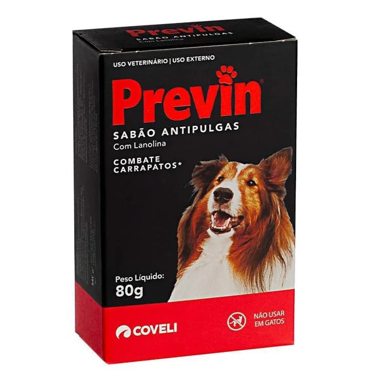 Sabão Sabonete Previn Coveli Anti Pulgas Carrapato 80g