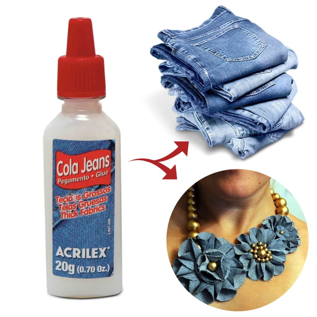 Cola Jeans Tecidos Grossos Alta Fixação 20g Atóxica Acrilex