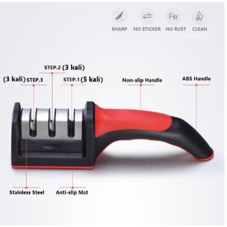 KIT 2 Amolador Afiador De Facas Em Aço Inoxidável Ferramentas De cozinha Profissional Promotion