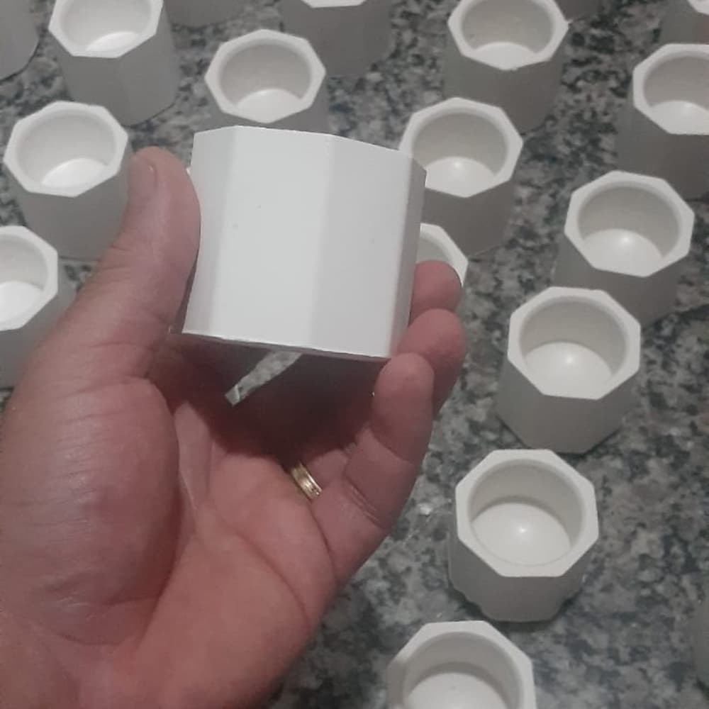 Mini Vaso Decorativo de Gesso para Suculentas e Velas Aromaticas Unidade