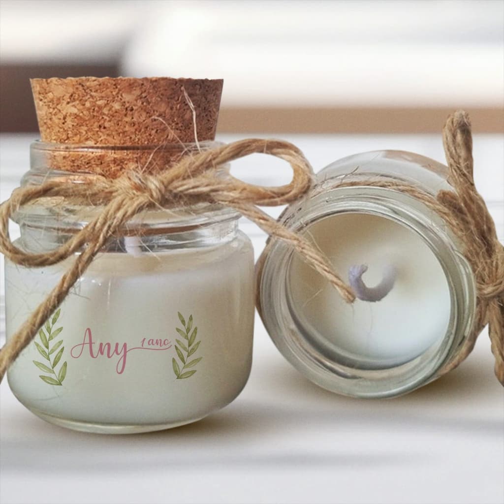 Mini vela aromática 30gr kit com 20 unidades personalizadas