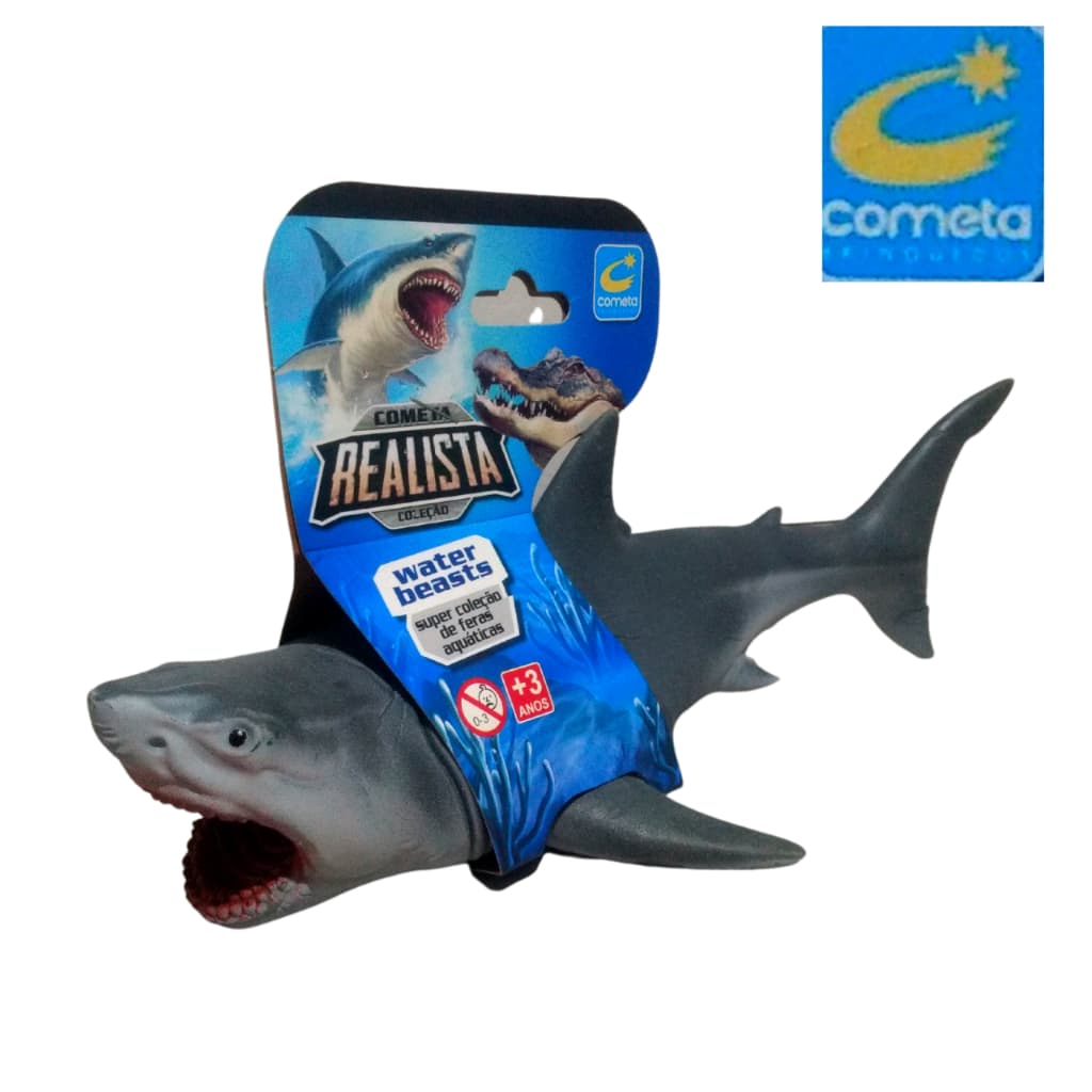 Tubarão de Brinquedo Infantil Shark Animais Aquáticos Marinhos Vinil Macio