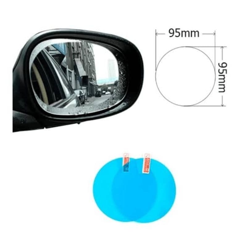 PAR DE PELÍCULA ANTI CHUVA PARA DESEMBAÇADOR DE RETROVISOR MOTO E CARRO