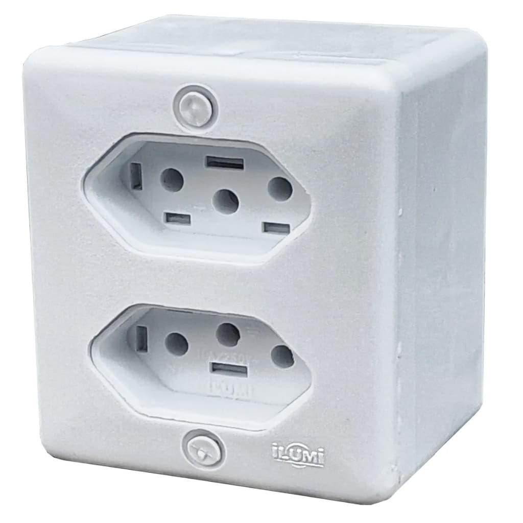 Tomada Dupla de Sobrepor 2P 10A 250v 63120