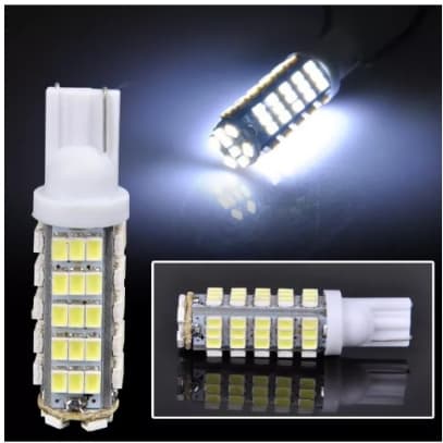 Kit lampada led pingo 68 leds lampada automotiva t10 farolete