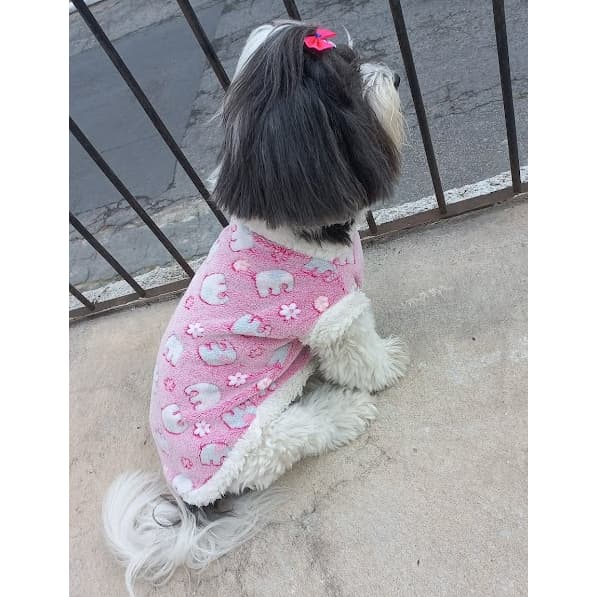Pijama Pet Roupa Pelúcia Fleece tecido macio Pequenos,  e Grandes - Cachorro, gato, roupa inverno roupa de frio pet